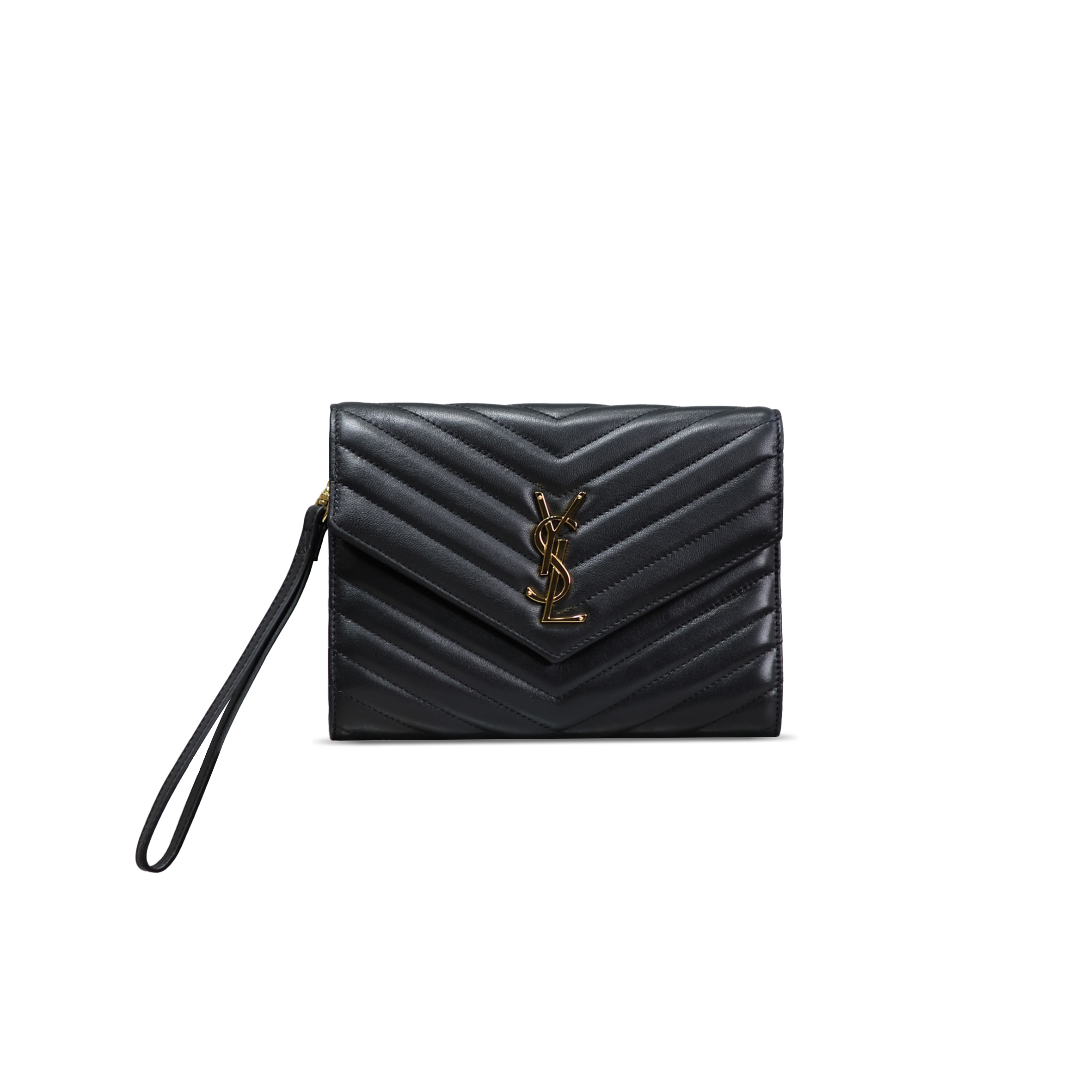 YSL CASSANDRE MATELASSÉ FLAP POUCH IN LAMBSKIN 617662 (21*16*3cm)
